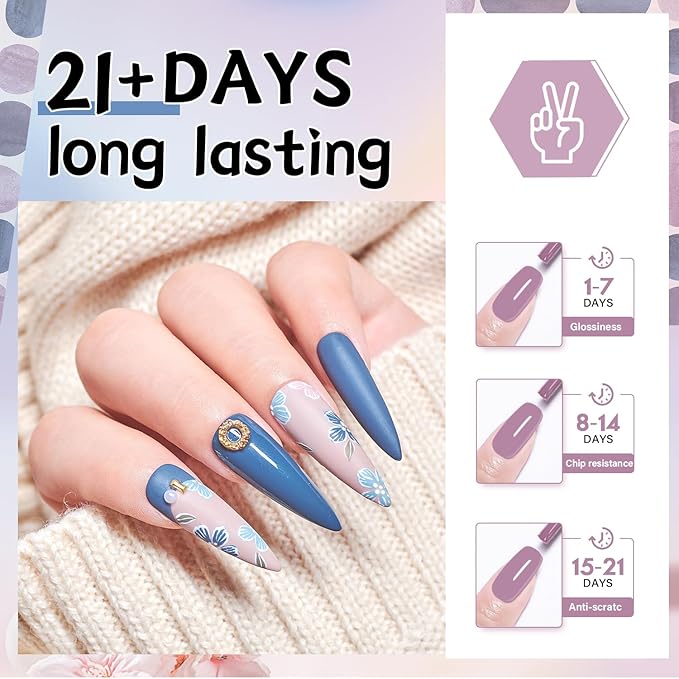 JEWHITENY 27 Colors Nail Polish Kit with U V Light, U V LED Nail Dryer Lamp Curing Gel Nail Polish Set Popular Gel Polish Set DIY at Home, Nail Manicure Tools-GlimoraGlow