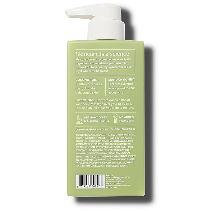 MEDIX Coconut Body Lotion + Manuka Honey Cream | Natural Coconut Oil Lotion For Women & Men | Moisturizer Cream Body Butter Skin Care Balm For Stretch Marks, Cellulite, & Dry Skin, 15 Fl Oz-GlimoraGlow