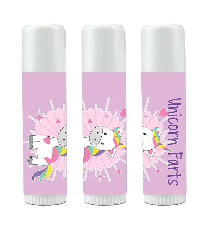 12 Unicorn Farts Lip Balm Favors - Unicorn Theme Lip Balms - Unicorn Party Favors - Girls Party Favors - Unicorn Farts Favors-GlimoraGlow