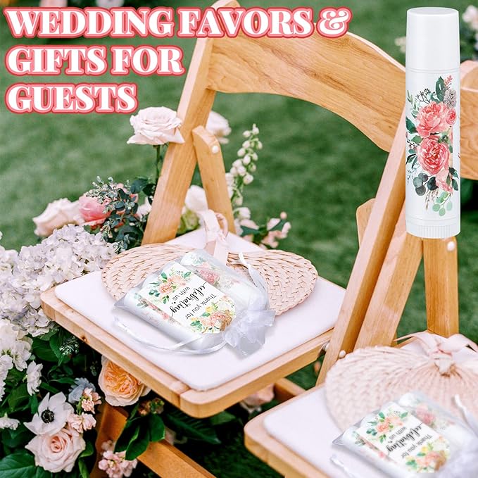 100 Pack Thank You Gifts Lip Balm Bulk Party Supplies Employee Appreciation Gifts for Guests Wedding Bridal Shower Bachelorette Gifts Baby Shower Favors for Coworkers Women Homeless Nurse-GlimoraGlow