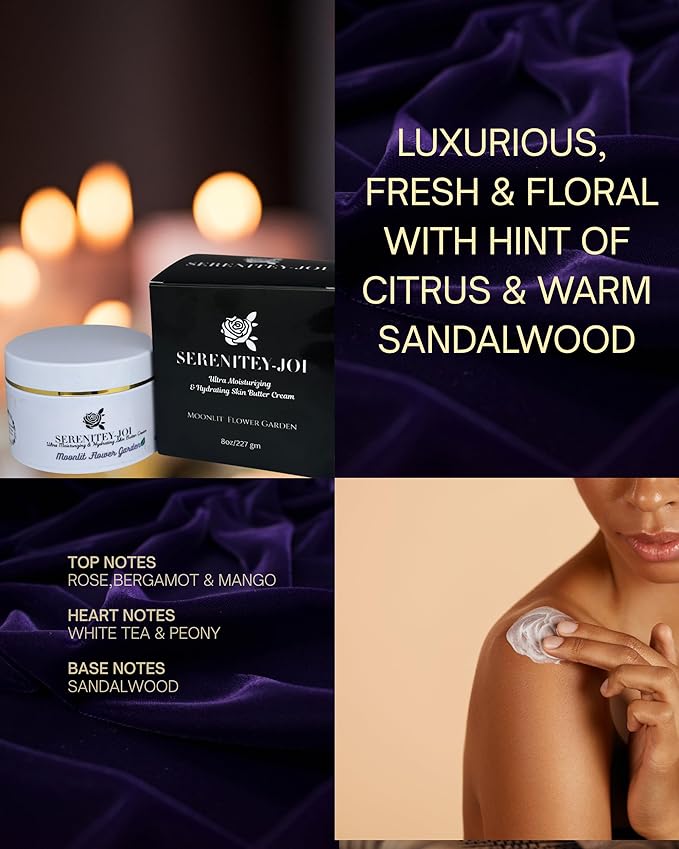 Ultra Moisturizing & Hydrating Body Butter Cream with Botanical Oils, Natural Ceramides, Hyaluronic Acid, Squalane, Cupuacu & Mango Butters-Heal, Soften & Repair Dry Skin 8oz-GlimoraGlow