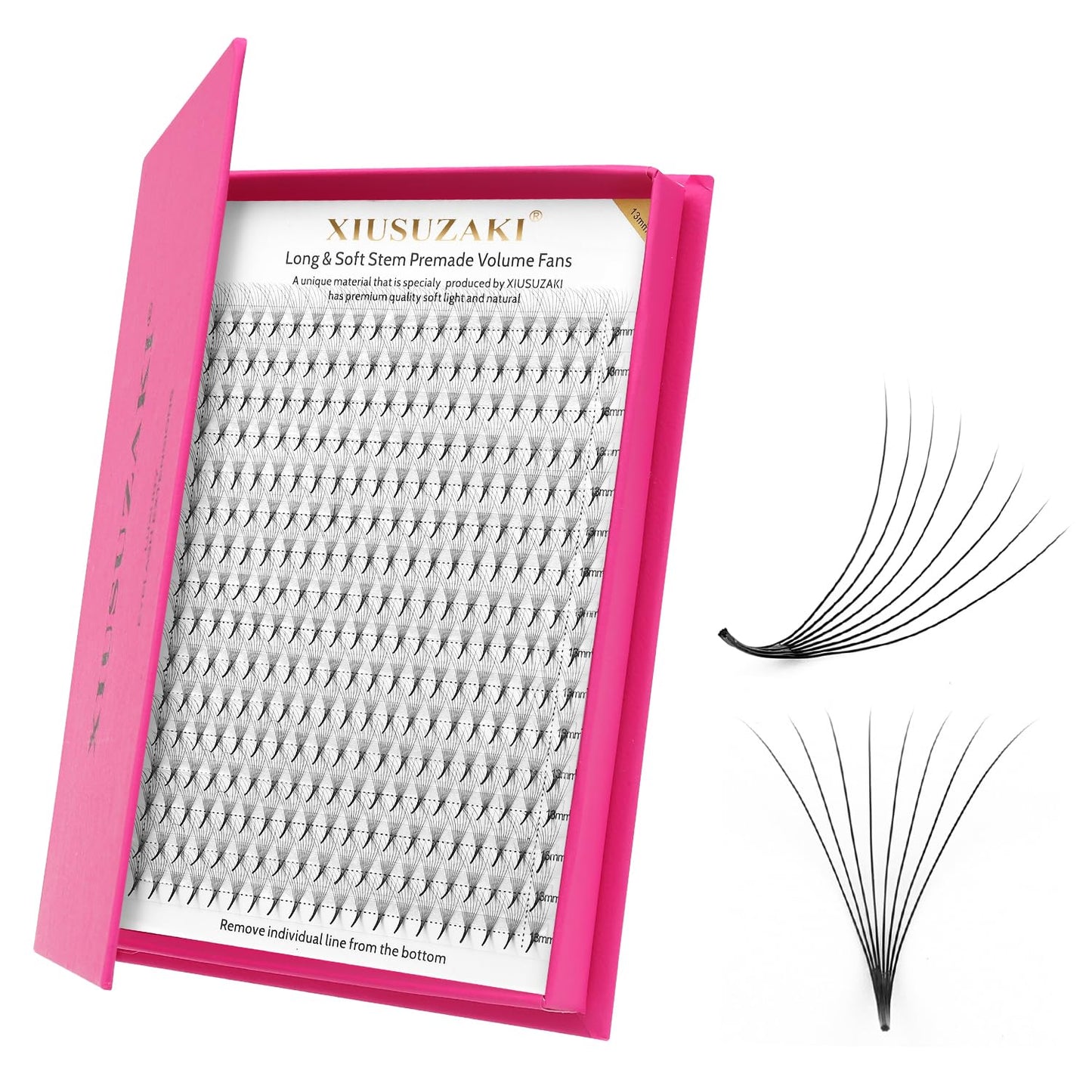 Premade Fans Eyelash Extensions 8D Volume Lash Extensions 0.07 Thickness Eyelash Extension D Curl Premade Lash Fans Mix 9-16mm Fluffy Soft Handmade Lash Fan Eyelashes(8D-0.07-D,9-16mm)-GlimoraGlow