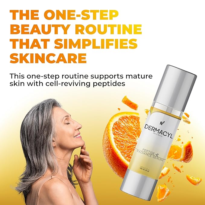 Peptide-C Radiance Serum - Anti-Aging Face Serum with Peptides, Vitamin C, Hyaluronic Acid - Hydrates, Firms, Smooths Wrinkles, 1 oz-GlimoraGlow