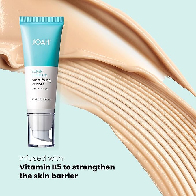 JOAH Beauty Super Sidekick Mattifying Makeup Primer, Pore Minimizing Matte Finish, Hydrating and Long Lasting Korean Face Primer for Oil Control, Helps Smooth, Blur Skin, For All Skin Types, 1.01 Oz-GlimoraGlow