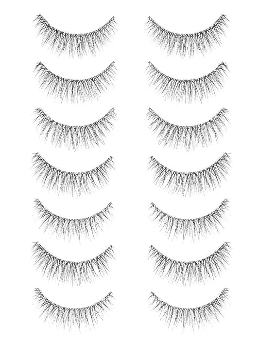 False Lashes Natural Look Wispy Eyelashes 13MM Eye Lash Pack for Daily C Curl Natural Lashes 7 Pair Siligli-GlimoraGlow