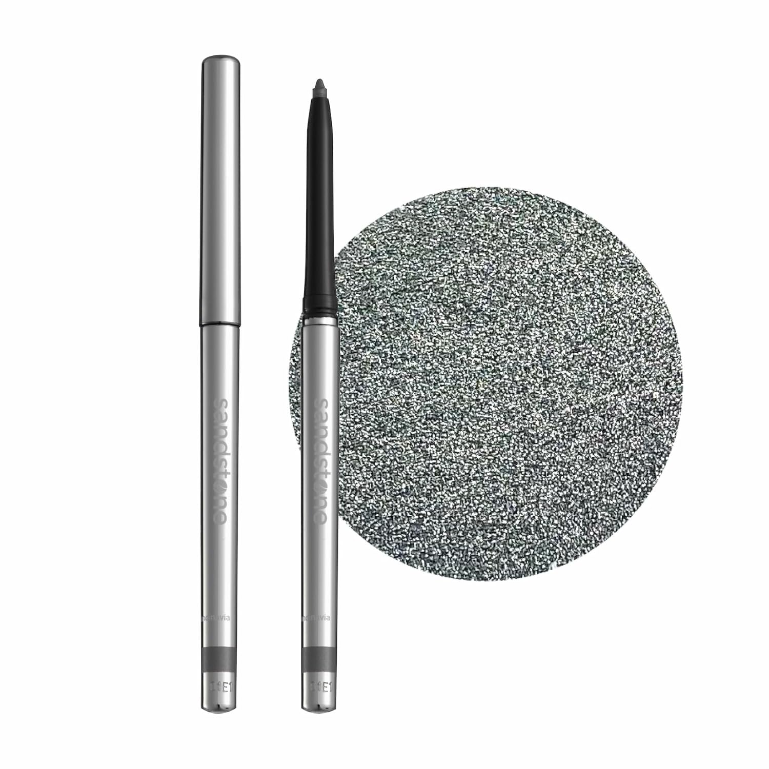 Hypoallergenic Waterproof Eyeliner - Fragrance Free Metallic Eye liner - Vegan and Cruelty Free Eye Pencil - Eyeliner Pencil for Sensitive Eyes (Grey Stone)-GlimoraGlow