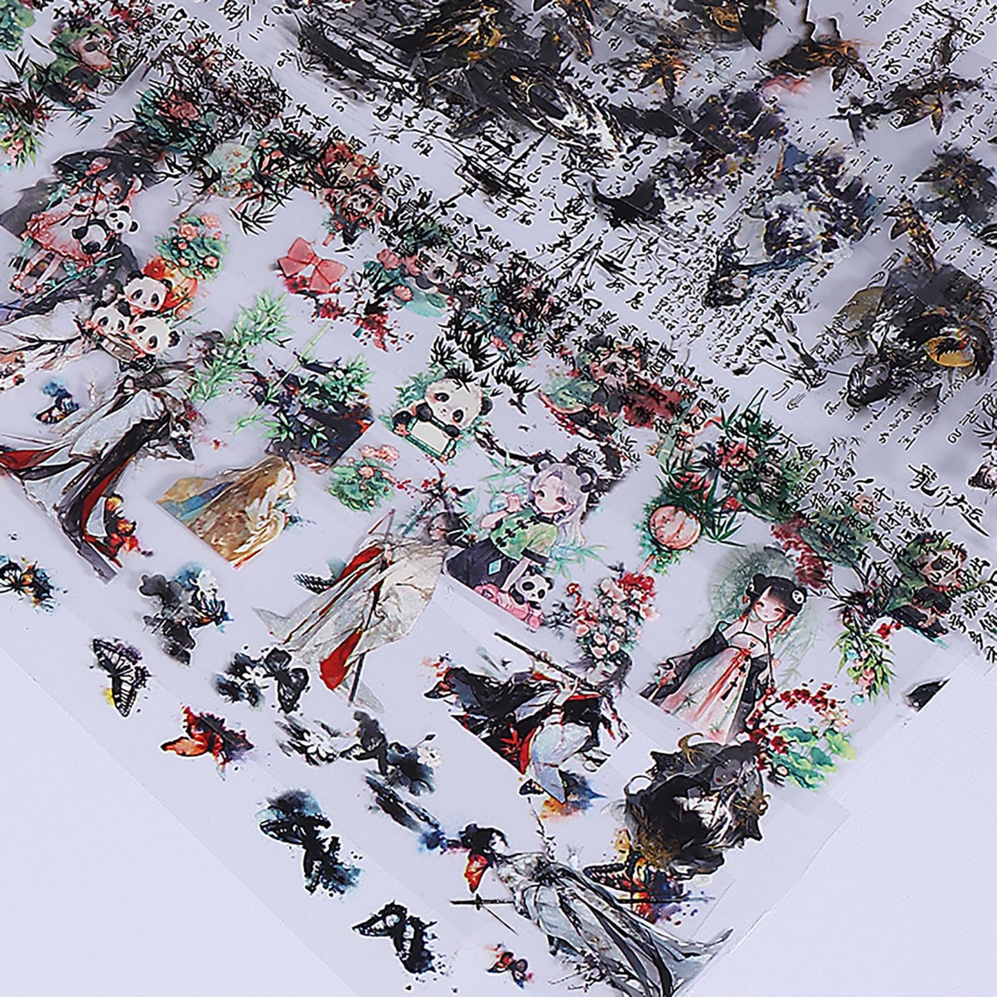 10 Rolls Nail Foils Transfer Nail Art, Chinese Style Nail Foil Transfer Stickers Self Adhesive Nail Art Supplies Decals Cute Panda Manicure Accessories Fall Winter Nail Decorations for Women-GlimoraGlow