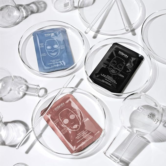 111SKIN Celestial Black Diamond Lifting and Firming Treatment Mask - Anti-Aging - Tone, Tighten, Retexturize Complexion - Fragrance Free - Set of 5 (2.5 oz each) - Face Mask-GlimoraGlow