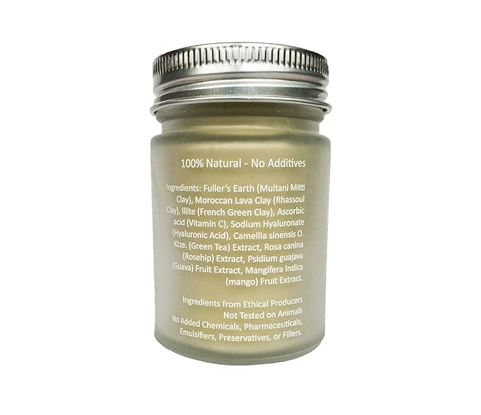 100% Natural Vitamin C Clay Exfoliating Face Mask 120g All Clay & No Water …-GlimoraGlow