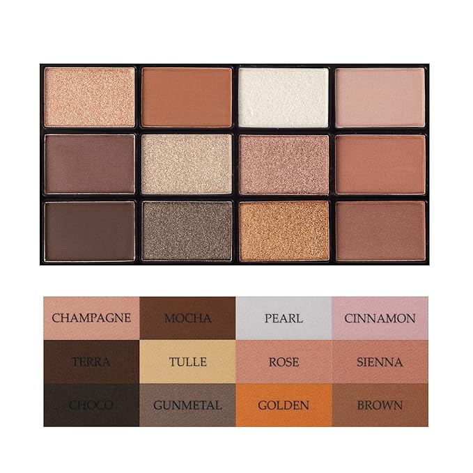 12 Colors Eyeshadow Palette Makeup Shades Nude Matte Shimmer Glitter Pigment, Pro Long Lasting&Waterproof Highlighting Makeup Palette,Ideal Gift(Natural Credential)-GlimoraGlow