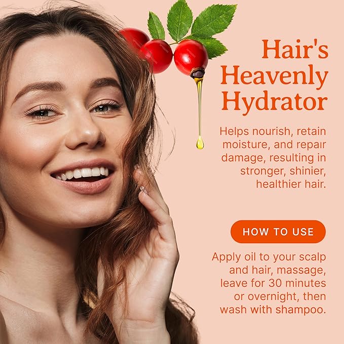 Bella Terra Oils - Organic Rosehip Oil 4 oz - Hailing from The Finest Rosa Mosqueta, Abundant in Omega-6 & Omega-3 Fatty Acids, Pure Radiance for Face-GlimoraGlow