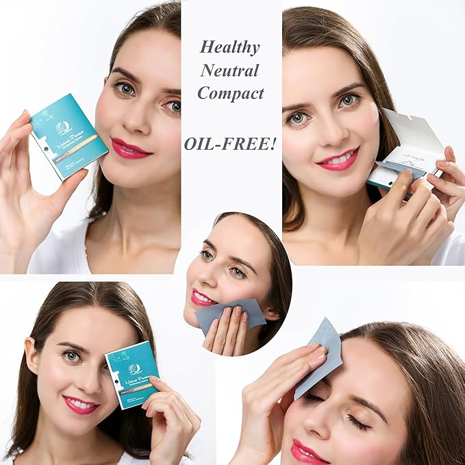 Premium Facial Oil Blotting Paper, 200 Counts - Natural Bamboo Charcoal Face Blotting Sheets, Easy Take Out Design - Top Handy Oil Absorbing Tissues - Oily Skin Care or Make Up Must Have!-GlimoraGlow