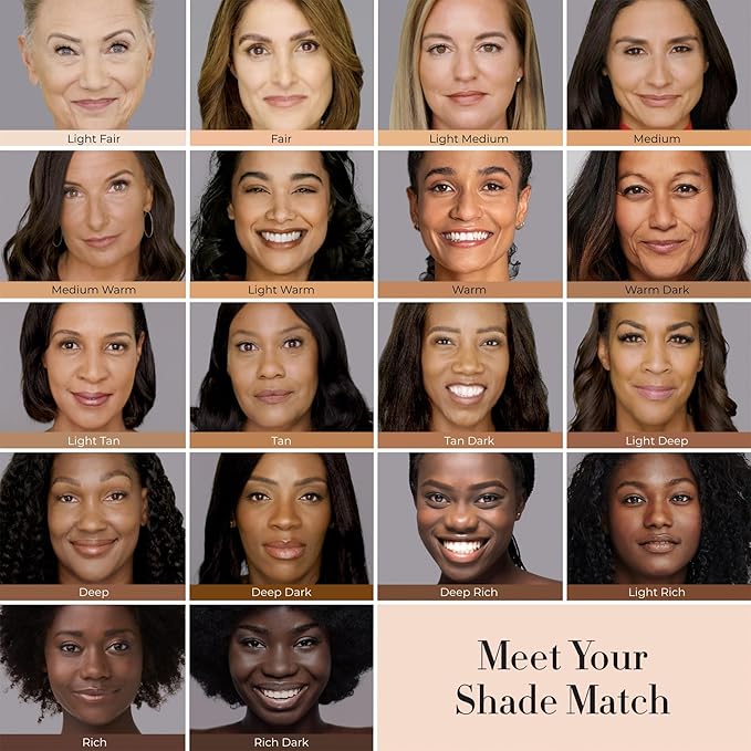 LUMINESS Silk Airbrush Spray Foundation & Buffing Brush Kit – Full Coverage Foundation & Dual-Sided Buffing Brush - Buildable Coverage, Anti-Aging Formula Hydrates & Moisturizes - Neutral Fair-GlimoraGlow