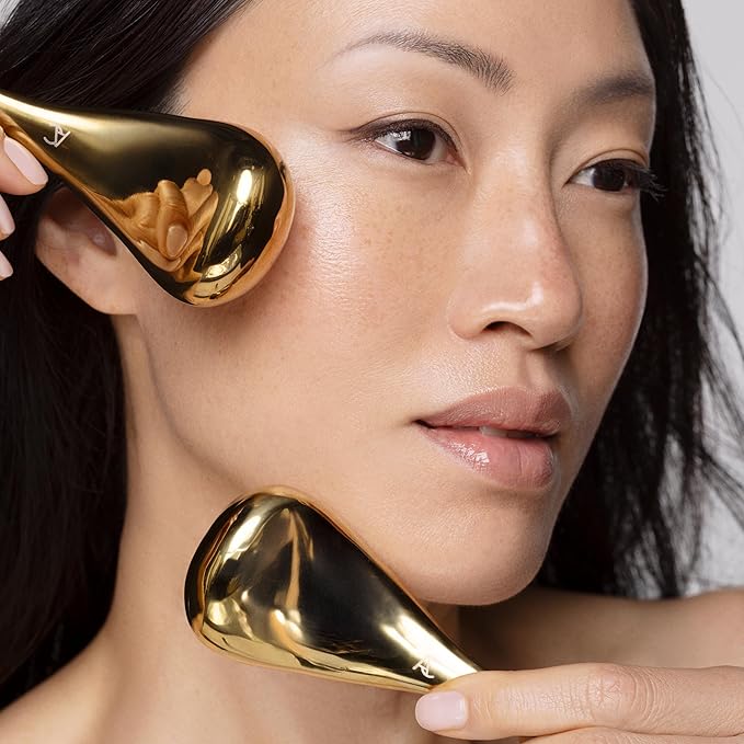 Angela Caglia Gold Cryo Facial Set | Refreshing Cryotherapy Facial Set that Improves Circulation, Reduces Puffiness and Dark Circles for a Refreshed & Rejuvenated Complexion-GlimoraGlow