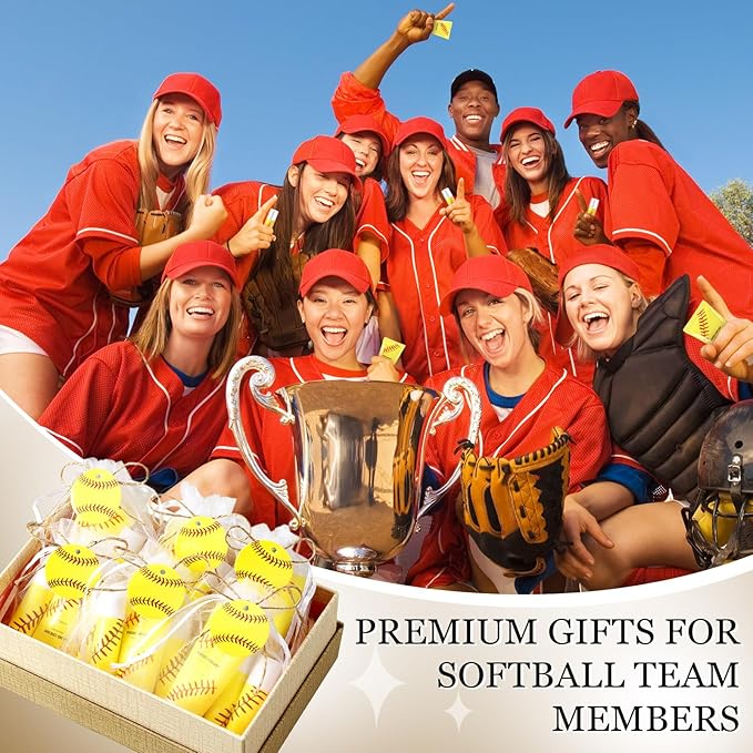 144 Pcs Softball Lip Balm Hand Cream Set Softball Accessories Softball Party Favors Including 36 Softball Lip Balm 36 Moisturizing Hand Cream 36 Bags 36 Softball Cards and Ropes for Kids Gifts-GlimoraGlow