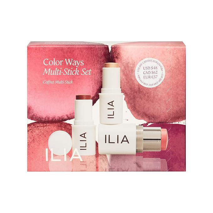 ILIA - Natural Color Ways Multi-Stick Set For Cheeks + Lips | Non-Toxic, Vegan, Cruelty-Free, Clean Makeup-GlimoraGlow