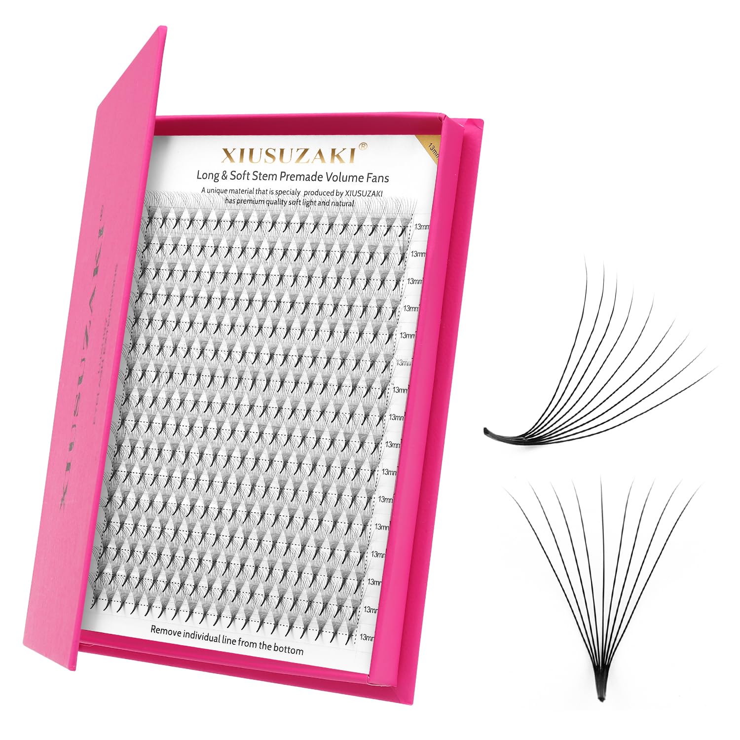 Premade Fans Eyelash Extensions 9D Volume Lash Extensions 0.07 Thickness Eyelash Extension C Curl Premade Lash Fans Mix 9-16mm Fluffy Soft Handmade Lash Fan Eyelashes(9D-0.07-C,9-16mm)-GlimoraGlow