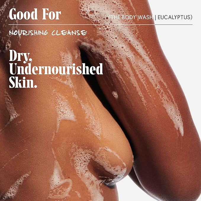 Nécessaire The Body Wash Eucalyptus - Natural Body Wash for Women & Men, Replenishing Shower Gel with Niacinamide, Vitamin C/E + Omega 6/9. Oil-In-Gel Cleanse, 8.4 fl oz.-GlimoraGlow