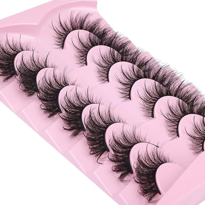 Fox Eye Lashes Wispy Faux Mink Lashes Volume Fairy Cat Eye Lashes That Look Like Extensions Spiky Fake Eyelashes Natural Look-GlimoraGlow