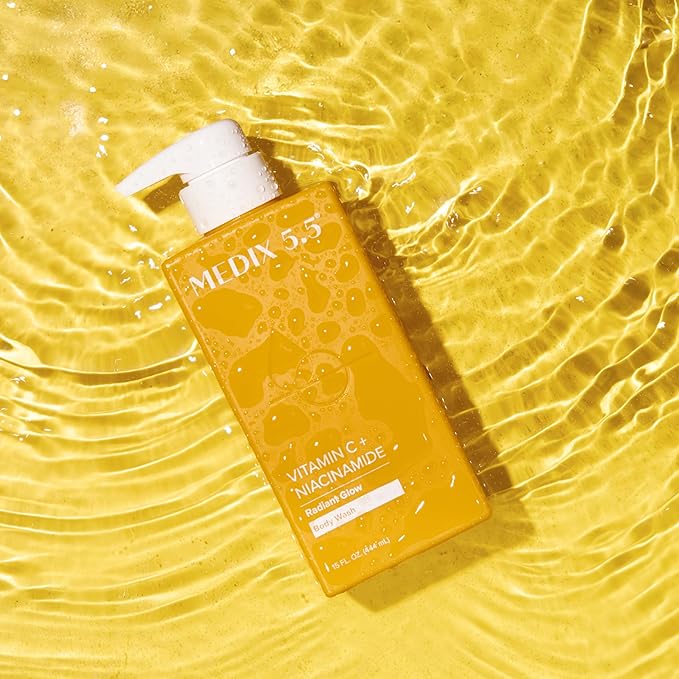 Medix 5.5 Radiant Glow Vitamin C Body Wash W/Niacinamide | Citrus Scented Gentle Body & Face Cleanser For Women, Men, Dry Skin, & Smoother-Looking Skin | Removes Dirt, Oil, & Impurities, 2-Pack-GlimoraGlow