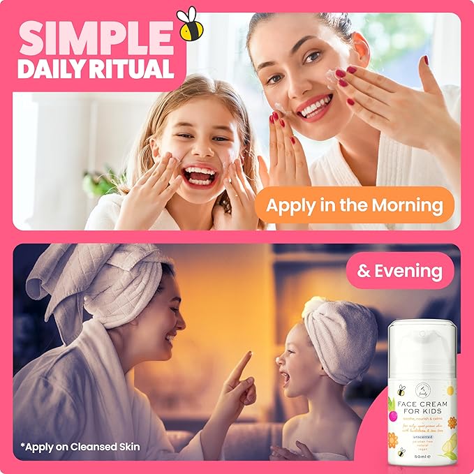 Award-Winning Kids Face Cream - Gentle & Calming Moisturizer with Natural Ingredients for Sensitive & All Skin Types - Fragrance-Free-GlimoraGlow