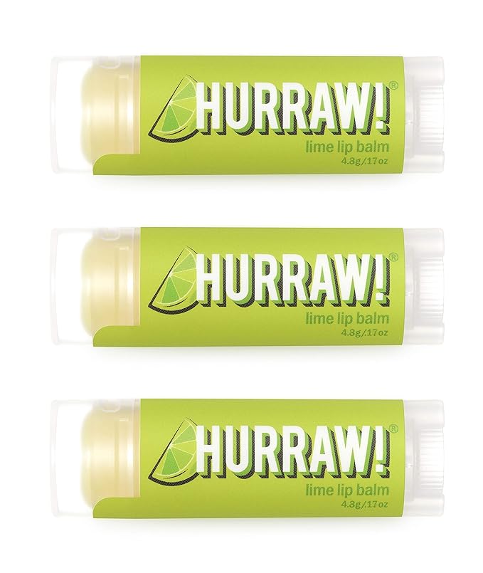 Hurraw! Lime Lip Balm, 3 Pack: Organic, Certified Vegan, Cruelty and Gluten Free. Non-GMO, 100% Natural Ingredients. Bee, Shea, Soy and Palm Free. Made in USA-GlimoraGlow