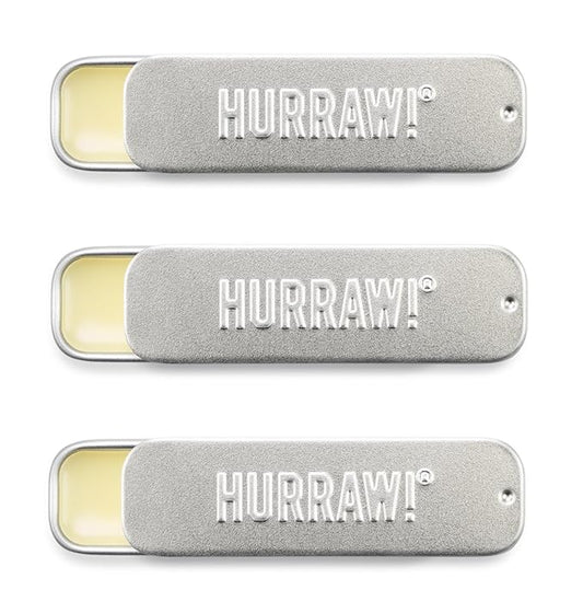 Hurraw! Coconut, Mint, Vanilla Lip Balm Slim Slider Tins, 3 Pack Bundle: Organic, Certified Vegan, Cruelty and Gluten Free. Non-GMO, All Natural Ingredients. Bee, Shea, Soy and Palm Free. Made in USA-GlimoraGlow