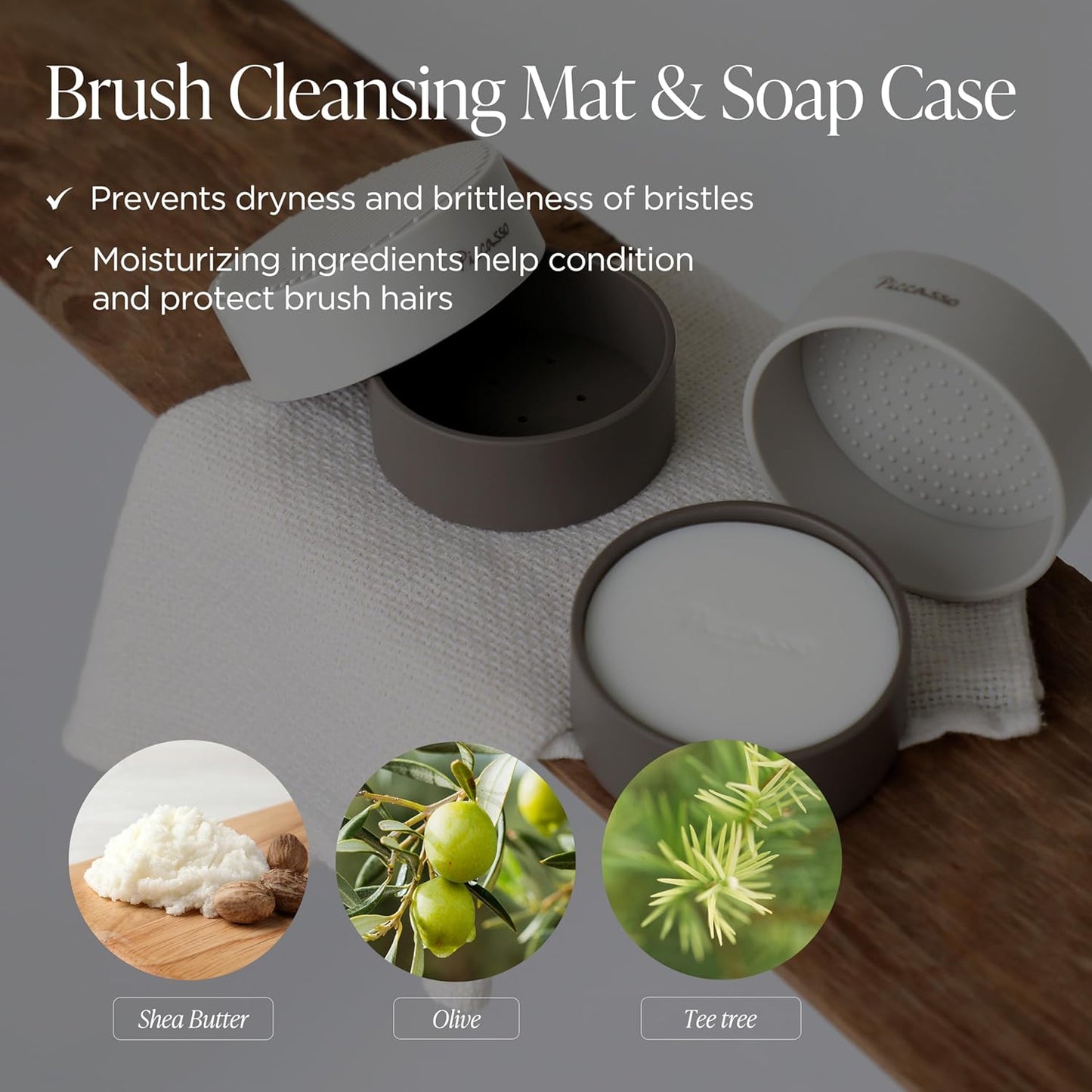 Piccasso Brush Cleaner – Makeup Brush Cleaner Cleanser Soap for Deep Cleaning, Gentle Brush Cleaner for Makeup Brushes, Professional Brush Cleaner Make Up Solid Cleanser-GlimoraGlow