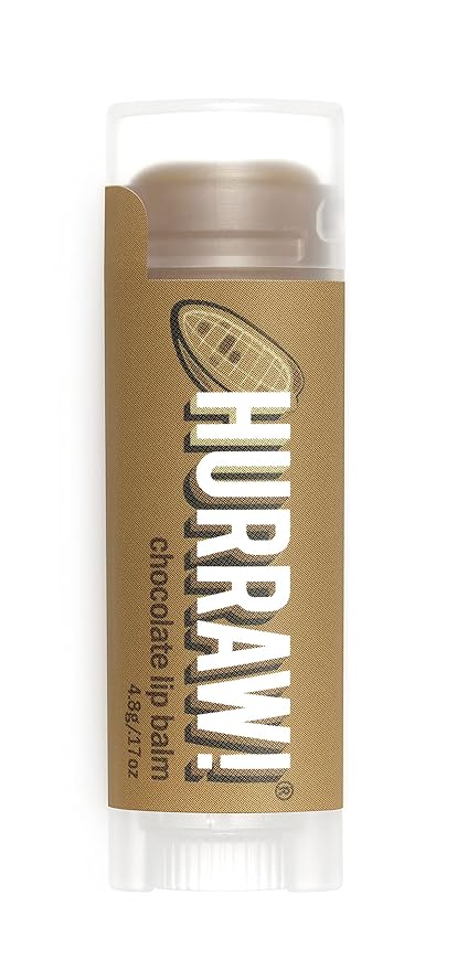 Hurraw! Chocolate Lip Balm: Organic, Certified Vegan, Cruelty and Gluten Free. Non-GMO, 100% Natural Ingredients. Bee, Shea, Soy and Palm Free. Made in USA-GlimoraGlow