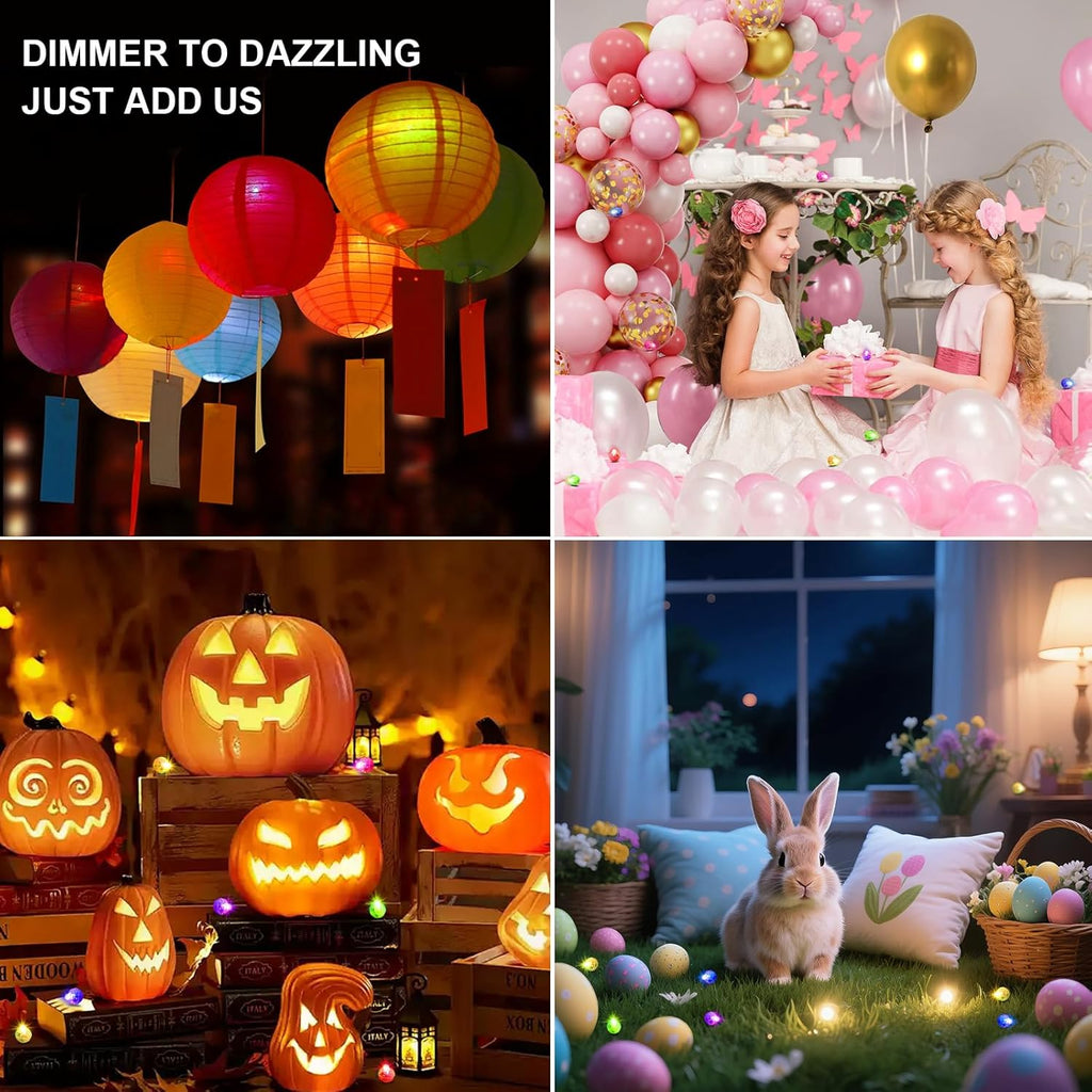 Aogist 100Pcs Balloon Lights with Hook,Long Standby Time,Waterproof Mini Light for Birthday Party Wedding Christmas Halloween Easter Decorative (Flash, Purple)