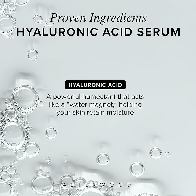 Asterwood Hyaluronic Acid Serum for Face - Plumping, Anti-Aging, Hydrating - Fragrance-Free - 8 Fl Oz-GlimoraGlow