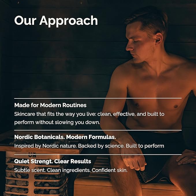 Nordisk Element Vitamin C Face Serum for Men, Anti-aging formula, Improve Appearance of Dark Spots, Tone, Fine Lines & Wrinkles, with Natural Vitamin C & Hyaluronic Acid, 1 Fl Oz-GlimoraGlow