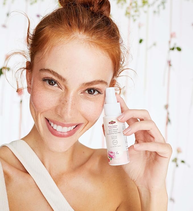 OTACI Rose Passion Face Mist Spray – 100% Natural Rose Water Hydrating Mist for Glowing, Refreshed Skin – Travel Size 50ml – Vegan, Alcohol-Free, for All Skin Types-GlimoraGlow