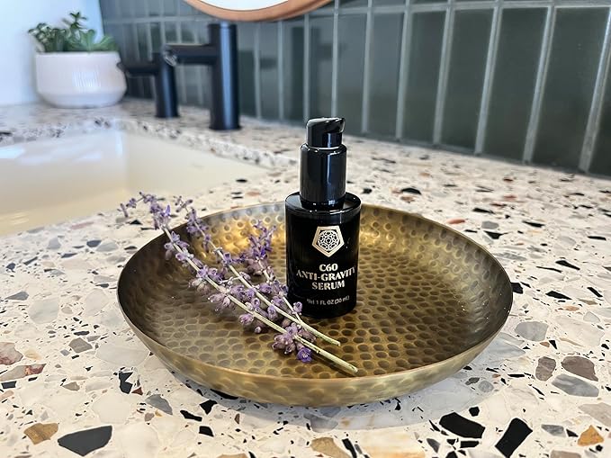 C60 Skincare - Age-Defying Antioxidant Protection - Reduce Wrinkles, Heal Skin, Non-Greasy - Face, Body, Bug Bites, Scarring - Organic Avocado Oil, 99.99% Pure (Regular, C60 Anti-Gravity Serum)-GlimoraGlow