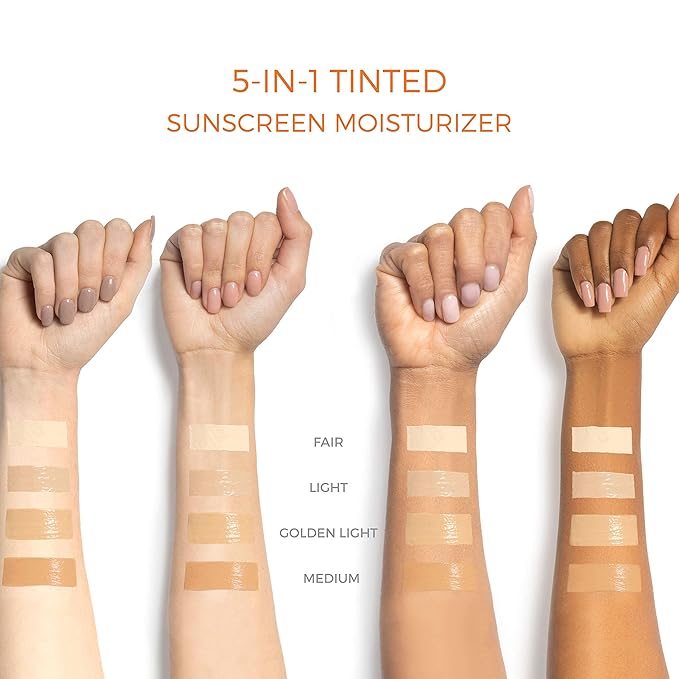 Suntegrity Tinted 5 in 1 Mineral Sunscreen for Face (SPF 30-2 oz) - Medium | BB Cream Moisturizer with Physical UVA/UVB Broad Spectrum Protection | Safe for Sensitive Skin-GlimoraGlow