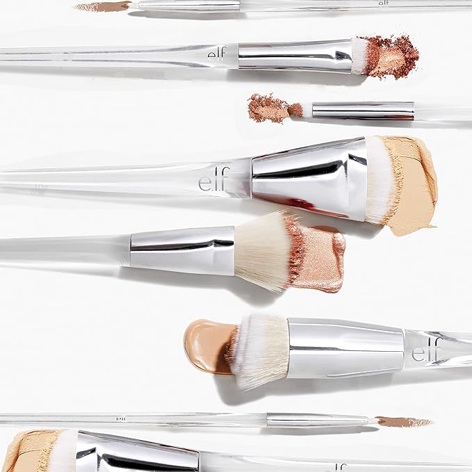 e.l.f. Precision Eyeshadow Brush, Medium-Sized, Tapered, Soft, Synthetic, Luxurious, Blends, Highlights, Contours, Shades, Applies Color, Easy To Clean-GlimoraGlow