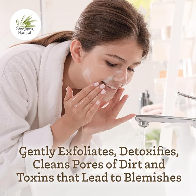 Southern Natural Activated Charcoal Soap Bar (3 Pack) Face and Body Soap For Sensitive Skin With Dead Sea Mud, Goat Milk & Peppermint Essential Oil-GlimoraGlow