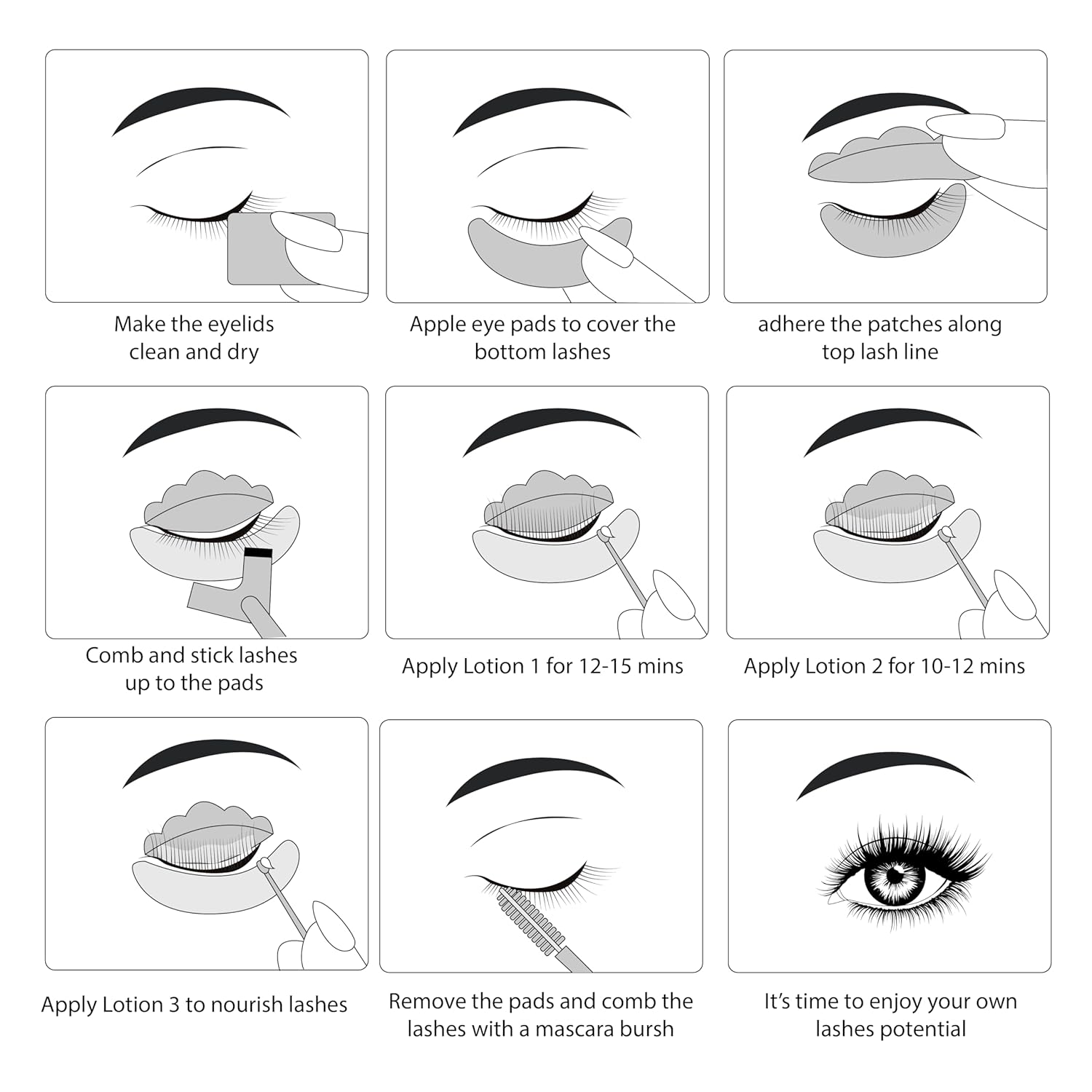 Luxe Lash Lift and Tint Kit – Professional Eyelash Lift and Tint Kit for At-Home Use – Keratin Lash Lamination, Lash Curling & Dye Kit – DIY Lash Perm and Tint Set – 3 Applications – Made in USA-GlimoraGlow