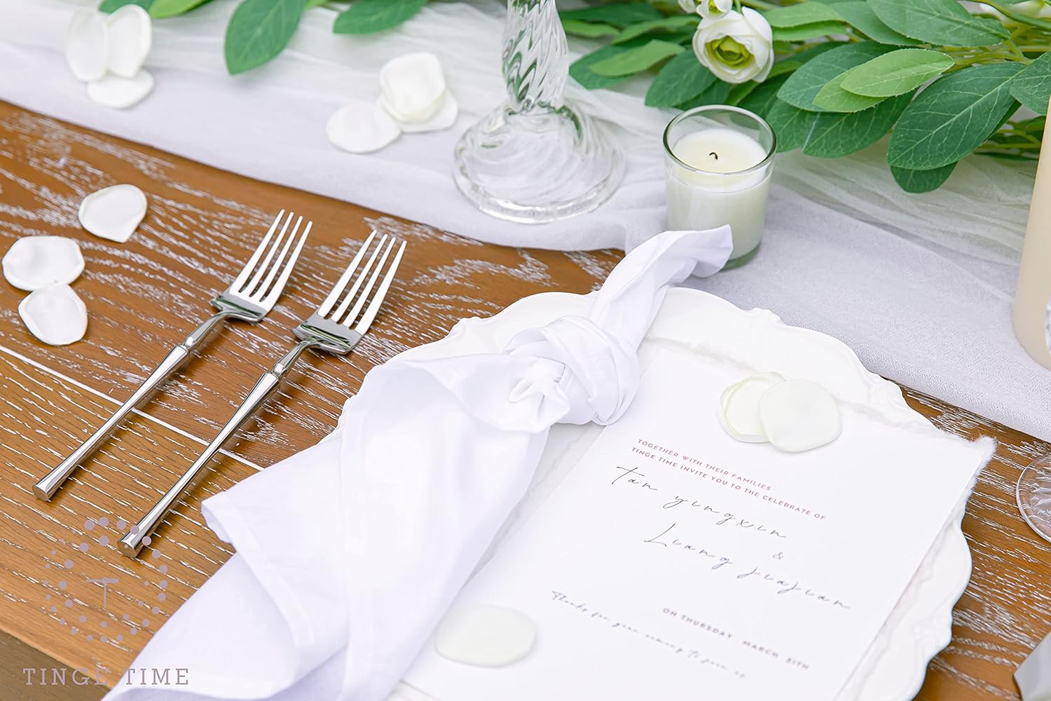 TINGE TIME Silk Rose Petals Flower Petals for Wedding Flower Girl Basket Aisle Scatter Dinner Table Centerpieces Party Confetti Bridal Shower Romantic Night Decoration (Ivory)