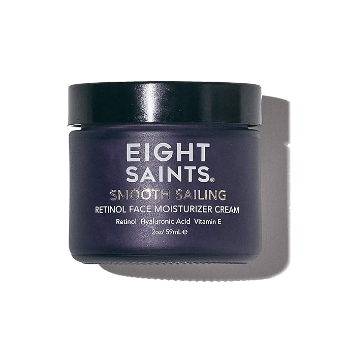 Eight Saints Retinol Facial Moisturizer Cream, For Firming Face, Neck & Eye Wrinkles and Lines, Deep Hydrating Lotion, Fragrance-Free, 2 Ounces-GlimoraGlow