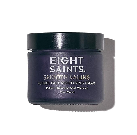 Eight Saints Retinol Facial Moisturizer Cream, For Firming Face, Neck & Eye Wrinkles and Lines, Deep Hydrating Lotion, Fragrance-Free, 2 Ounces-GlimoraGlow