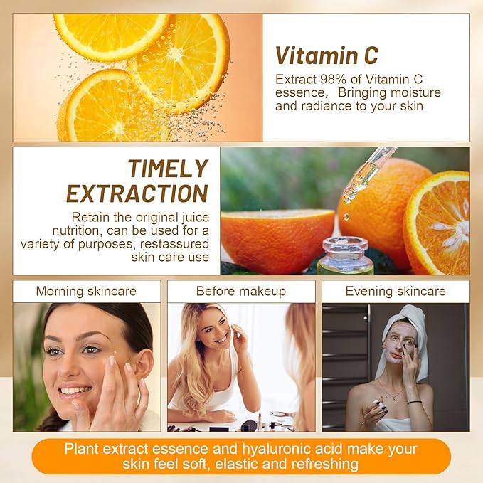 10 Pcs Skin Care Sets Face Care Set for Women Includes 1 Pcs Cleanser, Toner, Lotion, Eye Cream, Serum, Face Cream, Lip Balm and 3 Facial Masks Skincare Gift for Girls (Vitamin C)-GlimoraGlow