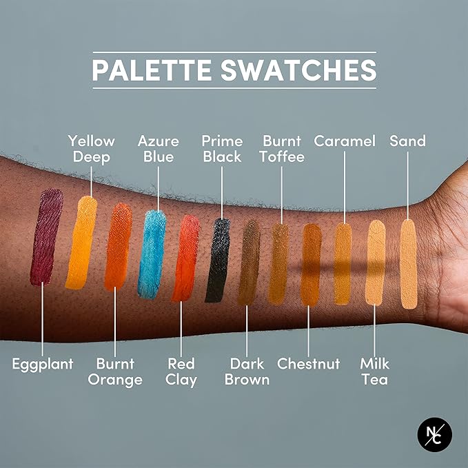 12 Color Dark Flesh Tone Alcohol Activated Makeup Palette Kit - Includes Alcohol Activator and Moisturizing Remover - Waterproof Makeup for Professional Makeup Artists-GlimoraGlow