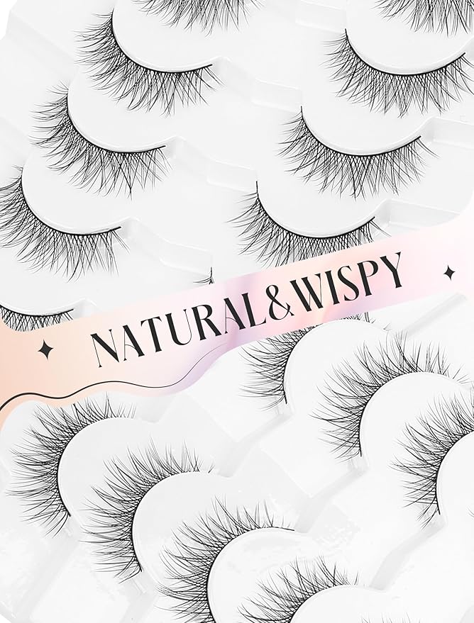 Natural Lashes Natural Eyelashes Short Eyelashes Natural Look False Eyelashes Wispy Eye Lashes Small Lashes Fake Lashes K33-GlimoraGlow