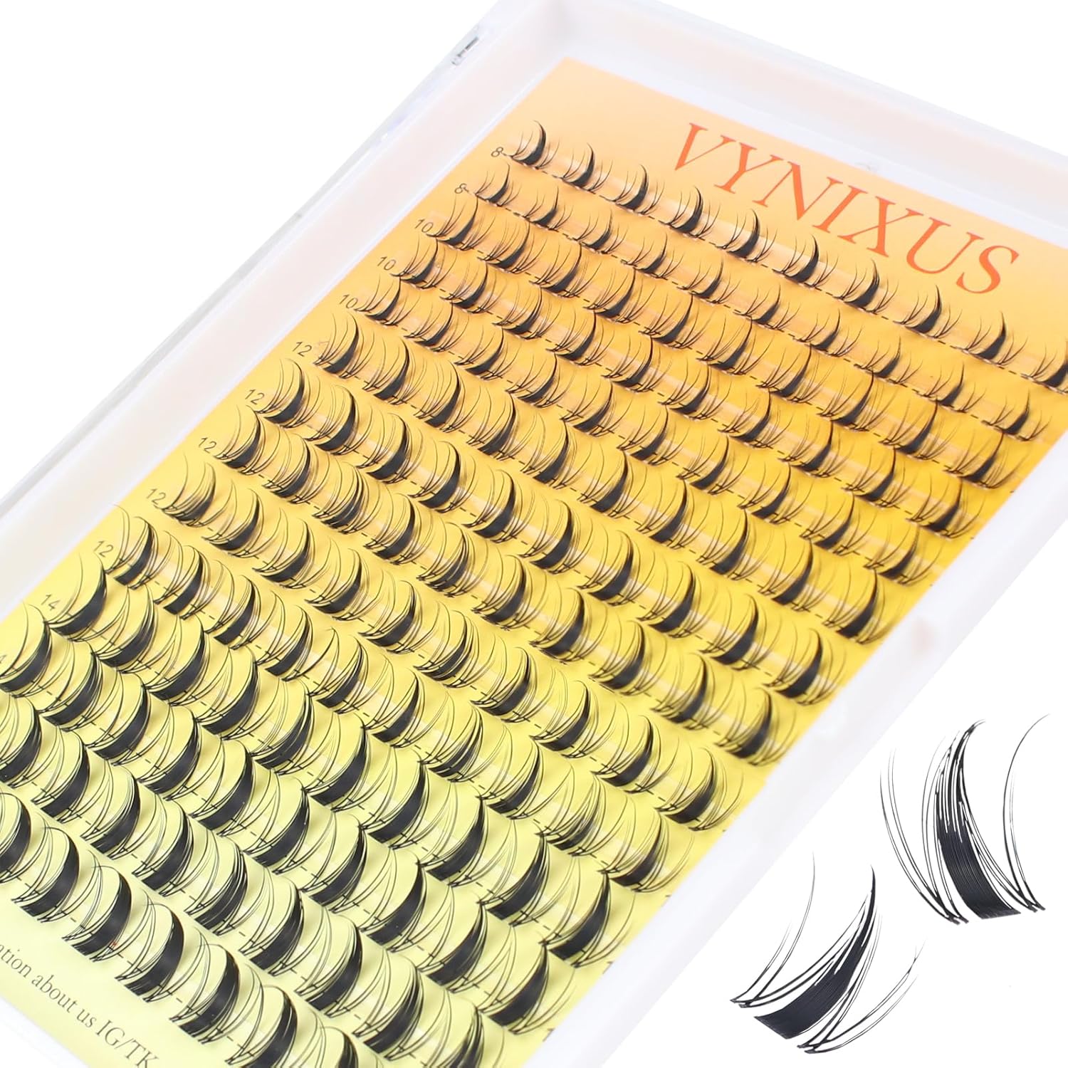 Lash Clusters Wispy Individual Lashes Fluffy Eyelash Clusters Spiky Wet-Look Cluster Eyelash Extensions Natural Cluster Lashes Ultra-Thin Invisible Band (Fairy-0.07D-Mix8-16)-GlimoraGlow