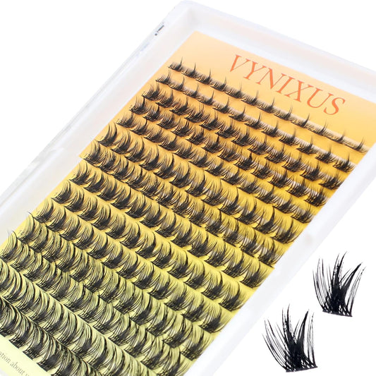 Eyelash Clusters Fluffy Lash Clusters Wispy Individual Lashes WideSpan Cluster Eyelash Extensions Natural Cluster Lashes Ultra-Thin Band (Magic-0.07D-Mix8-16)-GlimoraGlow