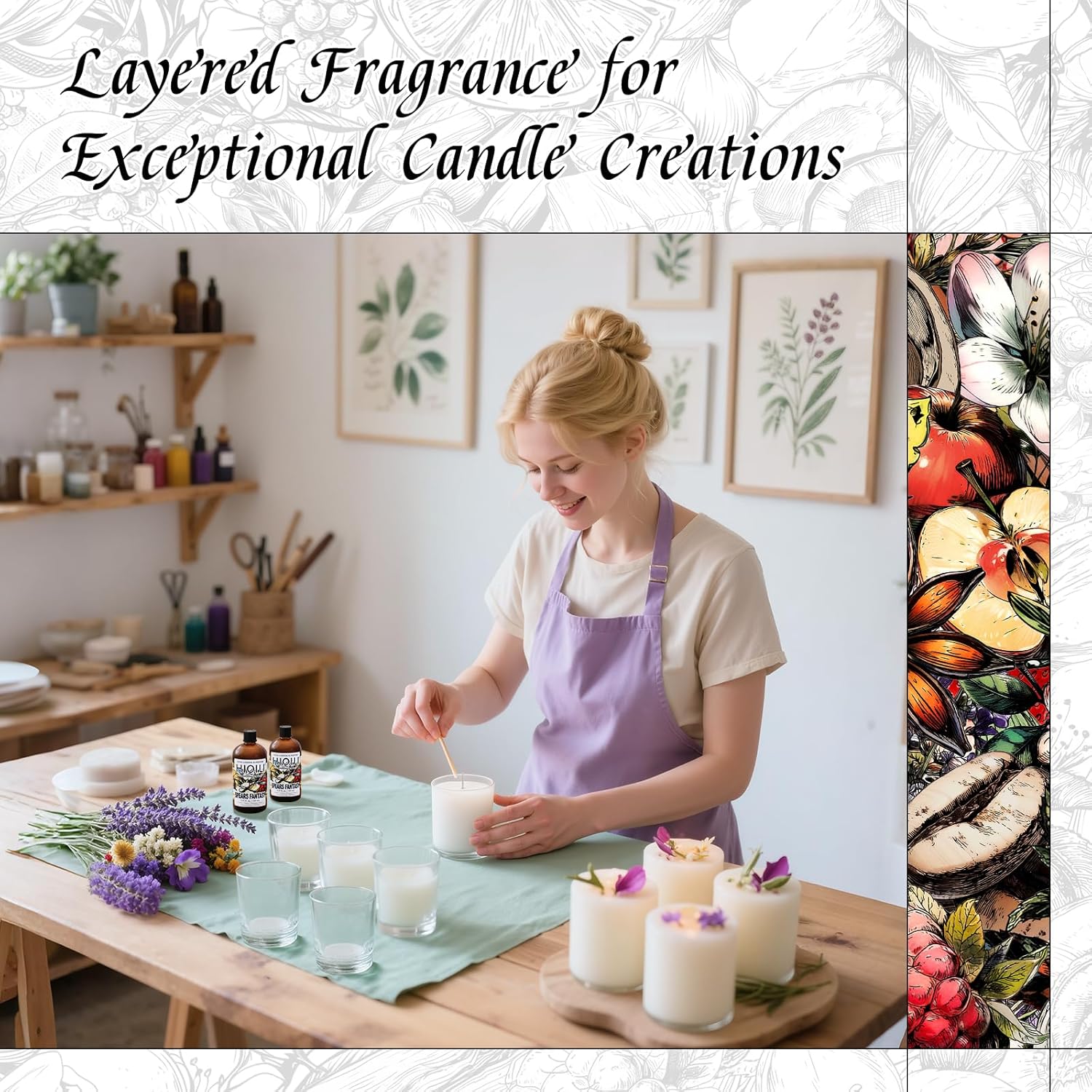 HIQILI Spears Fantasy Fragrance Oil for Home Diffuser, White Chocolate‌ & Cupcake‌ Scents, DIY Soap, Candle, Perfume Making, Long Lasting - 5.07 Fl Oz-GlimoraGlow