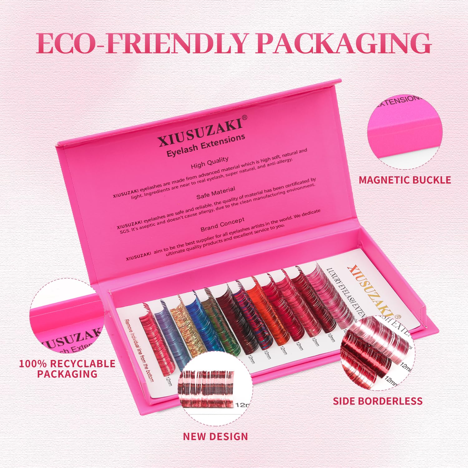 Glitter Spike Tinsel Eyelash Extensions 0.07 Colored Lashes Extension D Curl Lashes 14mm Lash Extensions Soft False Eyelashes Volume Lashes 12 Rows Professional Use(Glitter,0.07-D,14mm)-GlimoraGlow