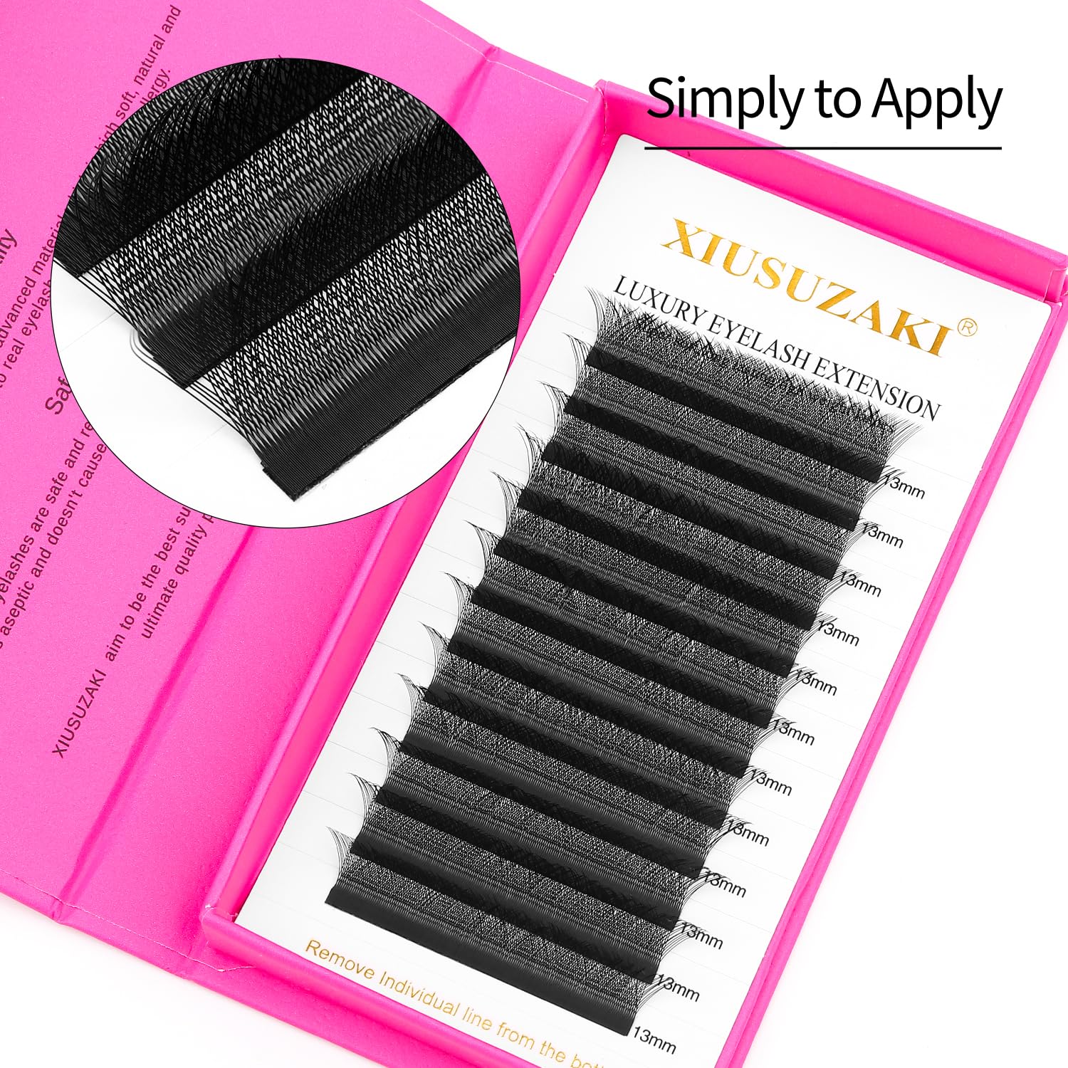 W Lash Extensions Supplies 3D Eyelash Extensions W Shape 0.07mm Thickness C Curl 9mm Premade Fans Easy Fan Lashes Volume Matte Black 12 Rows Crisscross Eye Lashes(W-3D-0.07-C,9mm)-GlimoraGlow