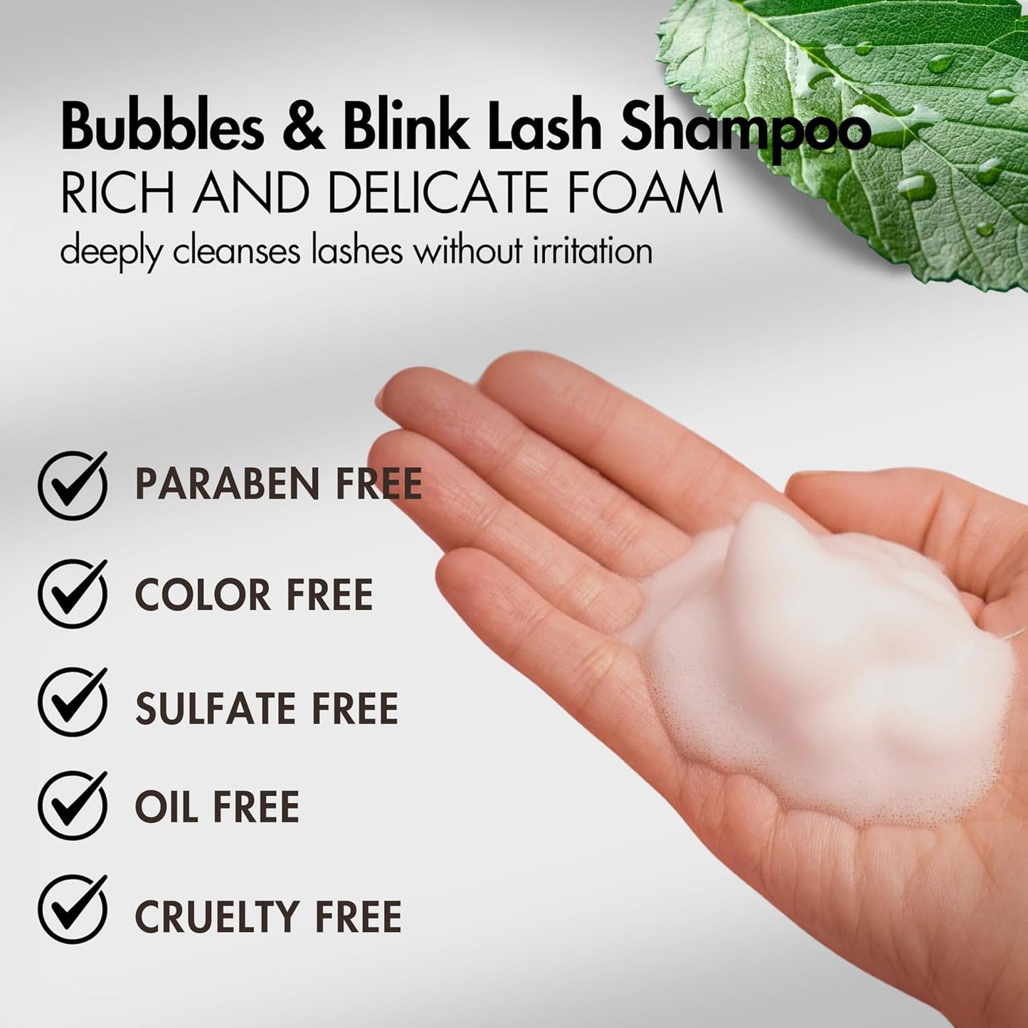 Gazelle Lash Shampoo with Brush – Gentle, Oil-Free Foaming Eyelash Extension Cleanser & DIY Lashes – Lash Cleaning Kit Removes Makeup, Dirt & Oil – No Irritation, No Burning – Salon & Home Use-GlimoraGlow